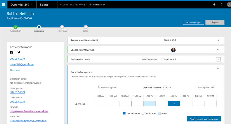 Dynamics 365 for Talent